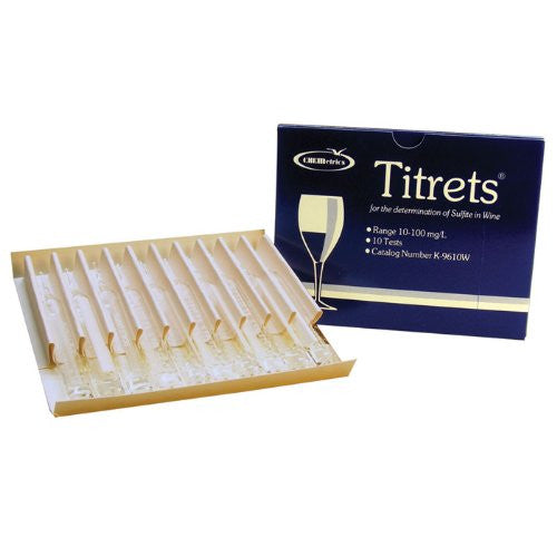 Titrets Free SO2 Tester - Box of 10
