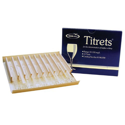 Titrets Free SO2 Tester - Box of 10