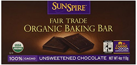 FT Organic Baking Bar Unsweetened Chocolate 4.0 OZ