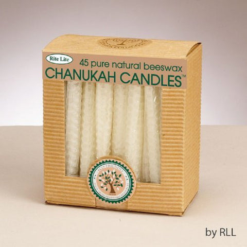 Chanukah Candles - Honeycomb Beeswax, Natural Color