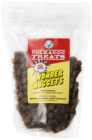 Polka Dog - Super Dog Treats - Wonder Nuggets with Peanut Butter - 16oz Bag