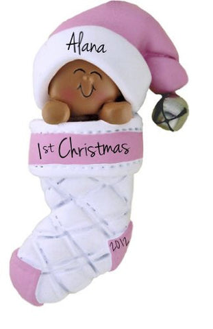 Baby in Stocking: Pink, African-American