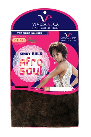16” Human Hair Kinky Bulk - Off Black
