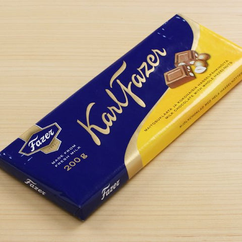 Karl Fazer Milk Chocolate Bar with Whole Hazelnuts