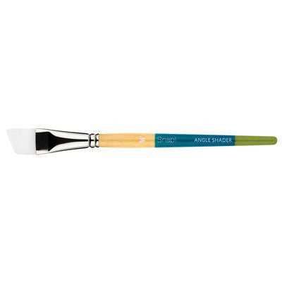 Snap White Taklon Angle Shader Brush S/H 3/4"