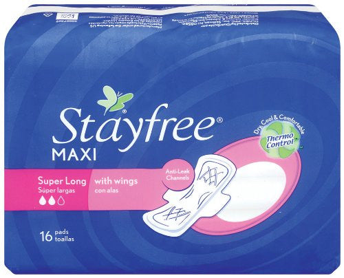 Stayfree Super Long Maxi W/W - 16ct