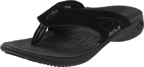 SOLE Men's Sport Flips,Raven,10 D US