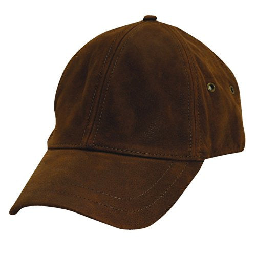 Stetson Classic Leather Oily Timber Cap - Brown, One Size