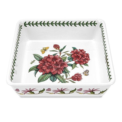 Square Dish (Rhododendron) 10"