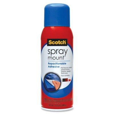 3M Spray Mount Artist's Adhesive, 10.25 oz., Repositionable Aerosol