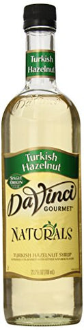 DaVinci Gourmet All Natural Syrups Single Origin Turkish Hazelnut Glass Bottle  700 ml