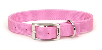 Double Ply Nylon Collar 1"x18" - Bright Pink