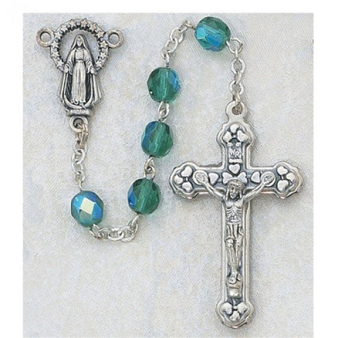 6mm AB Emerald/May Rosary