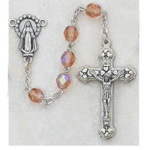 6mm AB Rose/ October Rosary