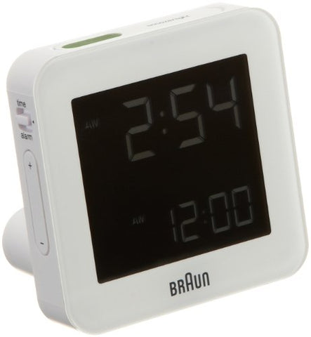 Braun Digital Quartz Alarm Clock, White