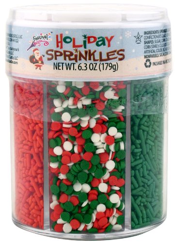 Festival Holiday 6-Cell Sprinkle Mix