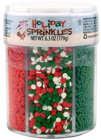 Festival Holiday 6-Cell Sprinkle Mix