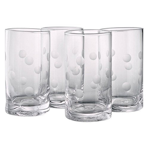 POLKA DOT HIGHBALL, 17 OZ., CLEAR