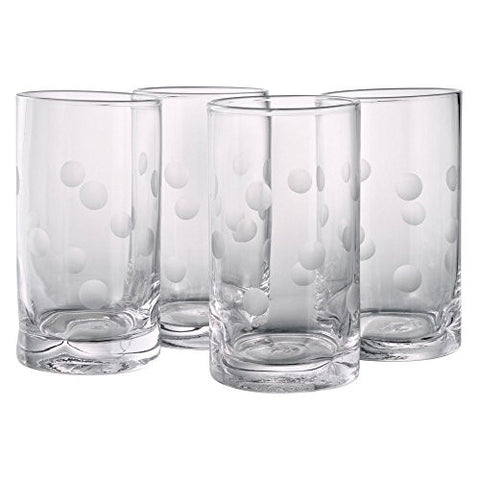 POLKA DOT HIGHBALL, 17 OZ., CLEAR