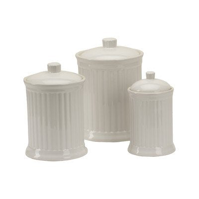 Canisters, Set of 3 24 oz / 44 oz / 88 oz White
