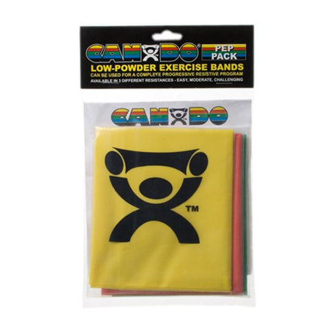 CanDo Exercise Band Set, 48" Strips (1 Ea: Yellow Through Black)