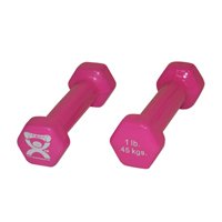 CanDo 1 lb Pink Vinyl Coated Dumbbell