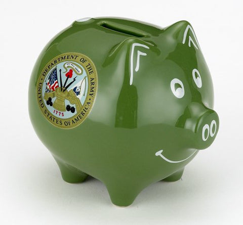 M Cornell Army Piggy Bank, 4.5 inches