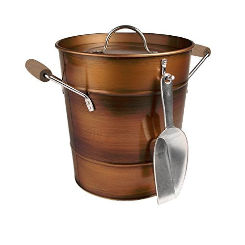 OASIS ICE BUCKET W/SCOOP, ANT. COPPER