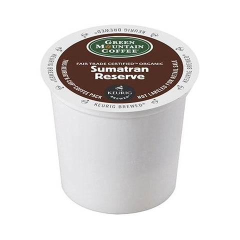 Green Mountain Coffee, Sumatran Reserve, dark roast, k-cup