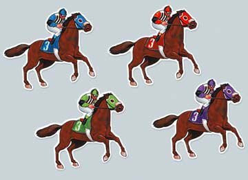 Horse and Jockey Cutouts