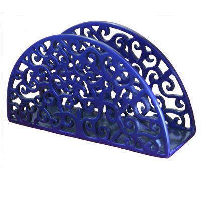 Painted Aluminium Napkin holder - Oriental Blue