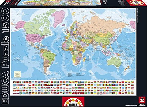 1500 WORLD MAPS W/ FLAGS