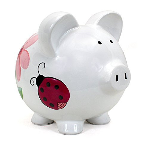 Hand Painted, Ladybug Pig (Large)