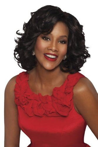 12” Layered Loose Roller Set With Feathered Bang - Dark Brown