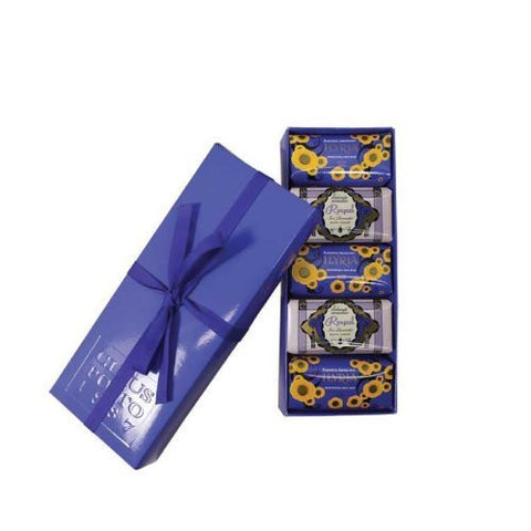 5 Mini soaps 
Purple Gift Box
