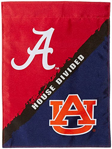 Alabama / Auburn House Divided 2-sided Garden Flag