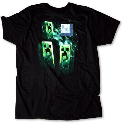 Minecraft Three Creeper Moon Men's T-Shirt