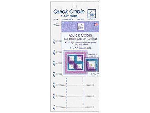 Quick Cabin Log Cabin Ruler for 1 1/2" Strips by June Tailor Item #JT-774