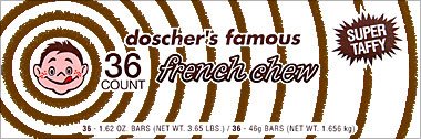 DOSCHER'S CANDIES, FRENCH CHEW CHOCOLATE