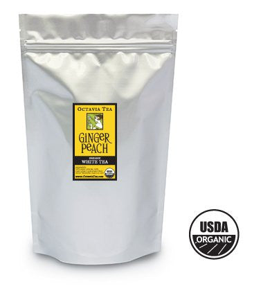 Ginger Peach, Organic White Tea, Bulk