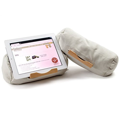 Lap Log Classic - iPad Stand / Touchscreen Tablet Holder - Good for Reading in Bed - Top Rated on Amazon - Made in USA - Stone Khaki