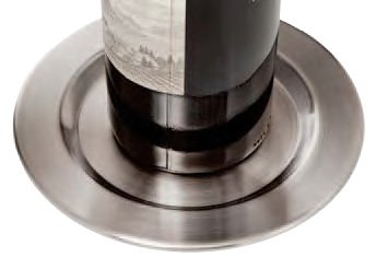 Pratique Wine Bottle Coaster, Brushed Stainless Steel, Set of 4