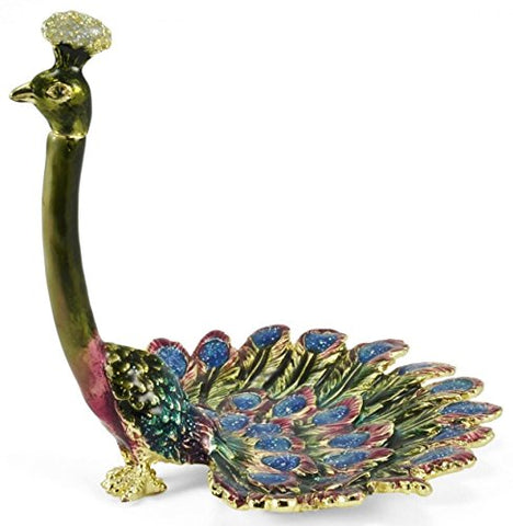 Welforth Fine Pewter, PEACOCK JEWELRY HOLDER