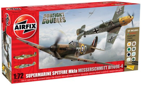 Airfix-Spitfire MkIa and Messerschmitt Bf109E-4 Dogfight Doubles Gift Set 1:72