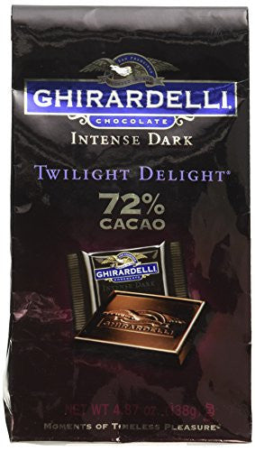 Intense Dark 72% Cacao Twilight Delight Squares in Bag, 4.87 oz