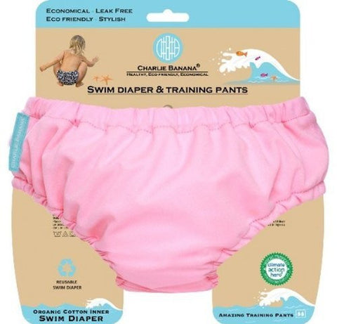 Charlie Banana® Swim Diaper & Training Pants - Baby Pink (M)