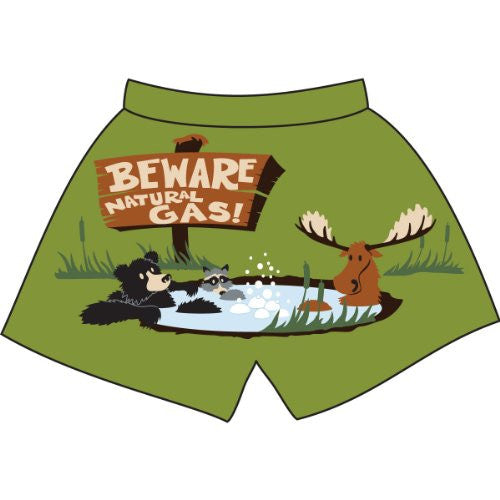 Lazy One Comical Boxers, Beware of Natural Gas, M