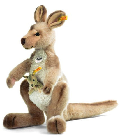 Kango Kangaroo With Baby, Beige Tip, 15.8"