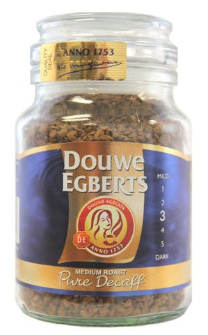 Douwe Egberts Pure Decaf Instant Coffee in jar