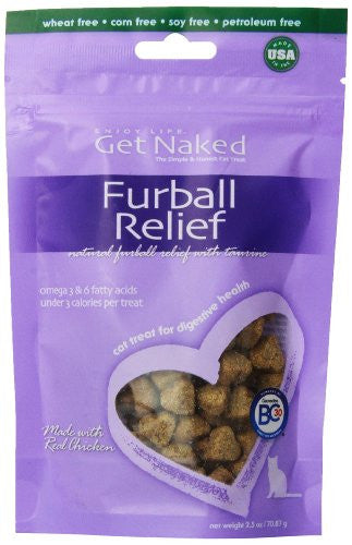 Natural Polymer International Enjoy Life Get Naked Furball Relief Treats for Cats 2.5oz